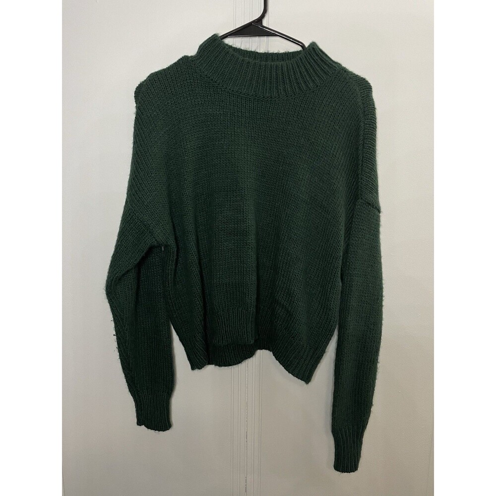 Lucky Brand Cropped Green Sweater Size M
